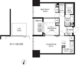 COMFORIA大宮 2LDKの間取図画像