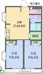 三位ビル 2LDKの間取図画像