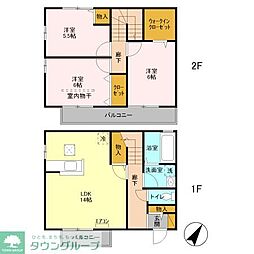 モンターナバッソ1 3LDKの間取図画像