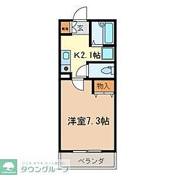 エスポア 1Kの間取図画像