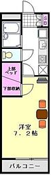 レオパレスモンジュイ 1Kの間取図画像