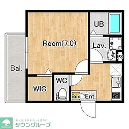 (仮称)ジーメゾン指扇アヴニール 1Kの間取図画像