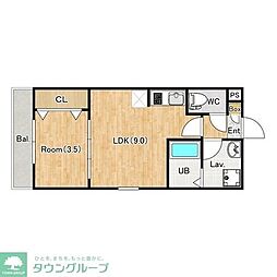 (仮称)ジーメゾン岩槻本町ヒナリア 1LDKの間取図画像