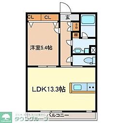 パルコンマックス 1LDKの間取図画像
