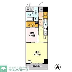 MONARCHVILLA 1LDKの間取図画像