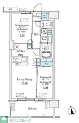 スカイグランデ津田沼 1SLDKの間取図画像