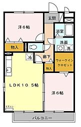 セジュール山の根 2LDKの間取図画像