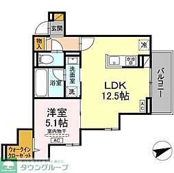 高石神プロジェクト 1LDKの間取図画像