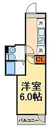 MELDIA京成津田沼 1Kの間取図画像