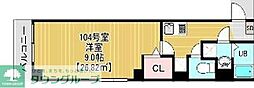 ベルオーブ大久保 1Kの間取図画像