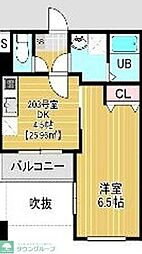ベルオーブ大久保 1DKの間取図画像