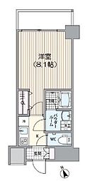 オーキッドレジデンス船橋本町 1Kの間取図画像