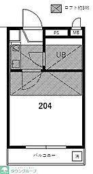 メゾン幕張 1Kの間取図画像