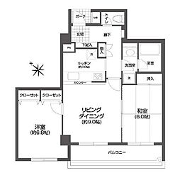 ロイヤルシャトー船橋 2LDKの間取図画像