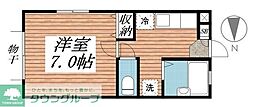 ルミエール大久保 1Kの間取図画像
