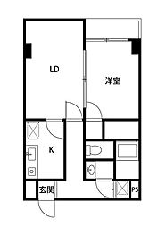 シンフォライズ船橋 1LDKの間取図画像