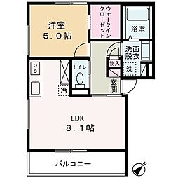 ガレット津田沼2 1LDKの間取図画像