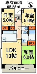 フェアール習志野 3LDKの間取図画像
