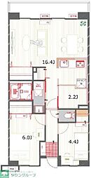 コンフォート津田沼弐番館 2SLDKの間取図画像