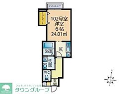 isメゾン前原 ワンルームの間取図画像