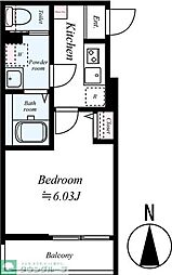 GRADUS 西船橋 1Kの間取図画像