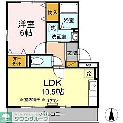 グランド・ソレーユ2 1LDKの間取図画像