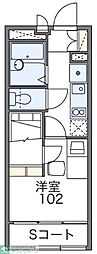 レオパレスステーションプラザ2 1Kの間取図画像