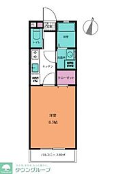 アフェット道場南 1階1Kの間取り