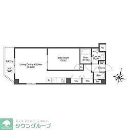 ＫＥＮＥＤＩＸ千葉中央 4階1LDKの間取り