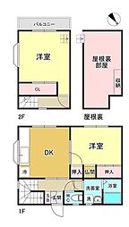 ファミリー黒川 1階2DKの間取り