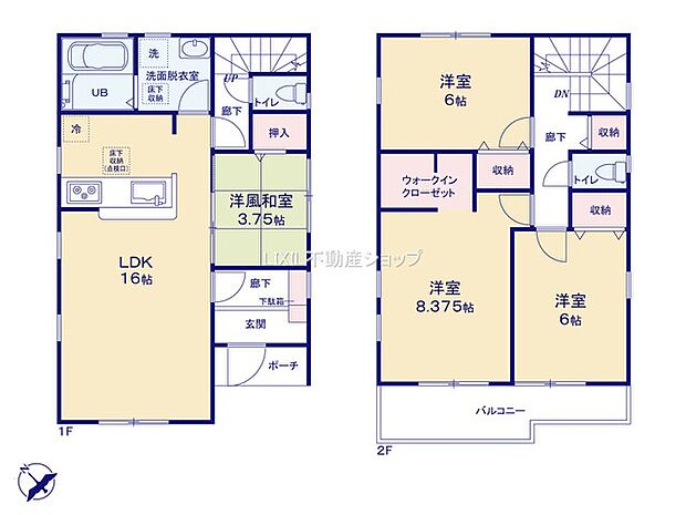 和室3.7帖はお子様のプレイルームとしても目が届きやすく安心です。　広い主寝室8.3帖は収納量豊富なWIC付き。