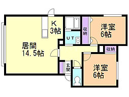 間取図画像 2LDK