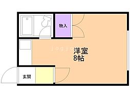 メゾン山田 ワンルームの間取図画像