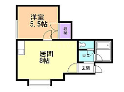 コーポ伊藤2 1LDKの間取図画像