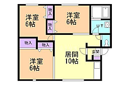 キャステロ3 3LDKの間取図画像