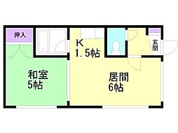 間取図画像 1DK
