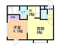 サウザンドファイン琴似 1LDKの間取図画像