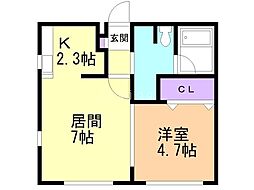 間取図画像 1LDK