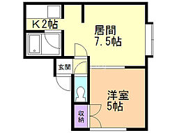 間取図画像 1LDK