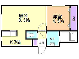 Chise発寒南 4階1LDKの間取り