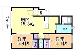 間取図画像 2LDK