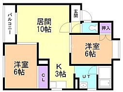 間取図画像 2LDK