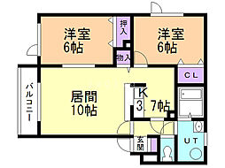 間取図画像 2LDK