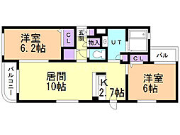 間取図画像 2LDK