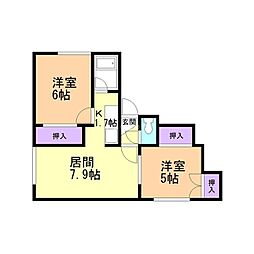 間取図画像 2LDK