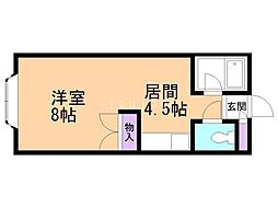 OMレジデンス琴似 1DKの間取図画像