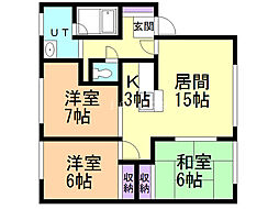曙F 3LDKの間取図画像