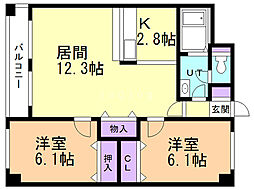間取図画像 2LDK