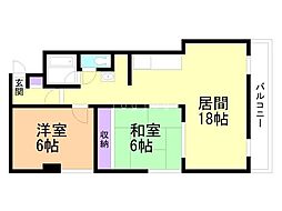 間取図画像 2LDK