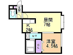 間取図画像 1LDK